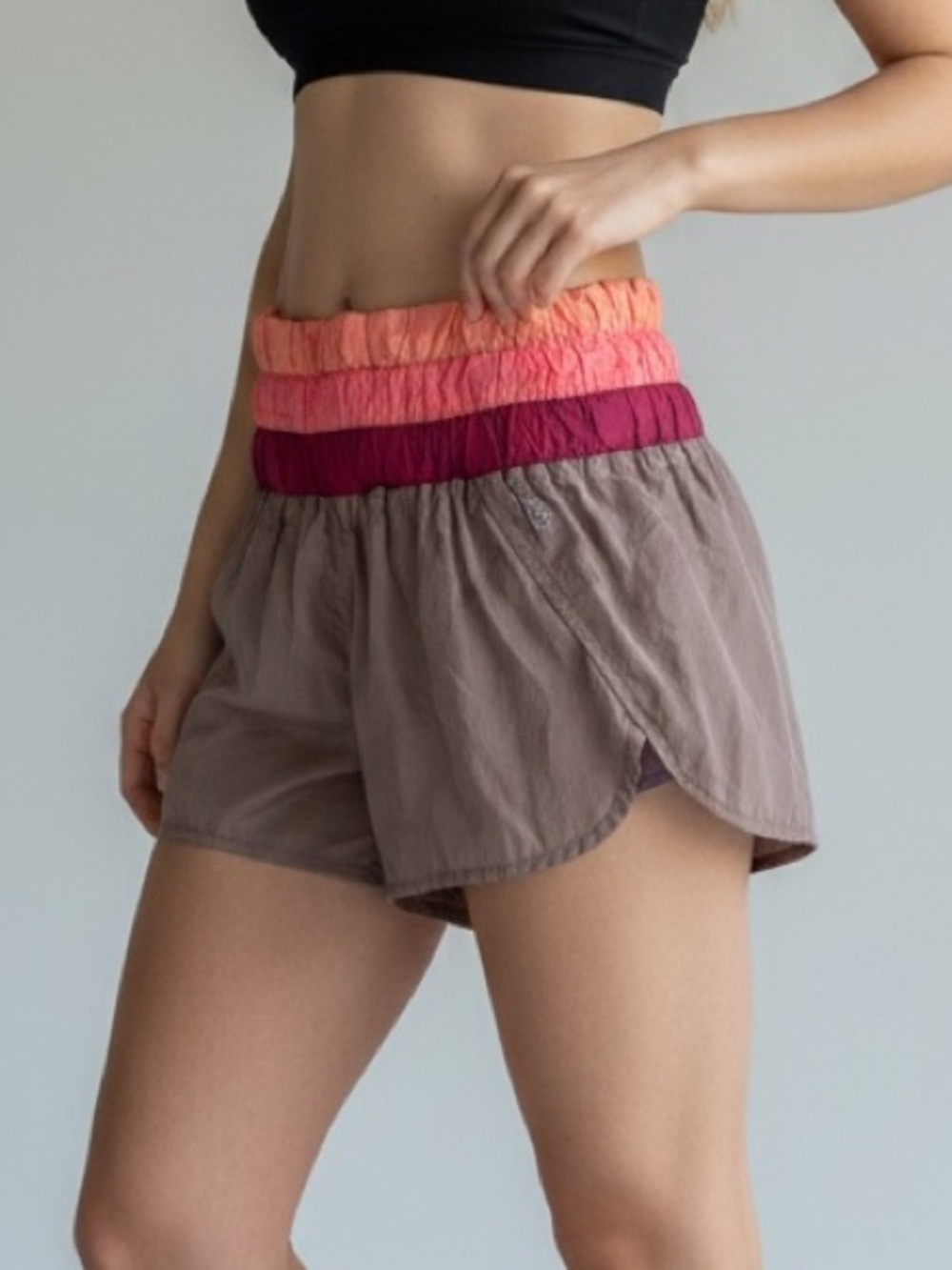 Free People FP Movement The Way Home‎ Shorts Multi Pink